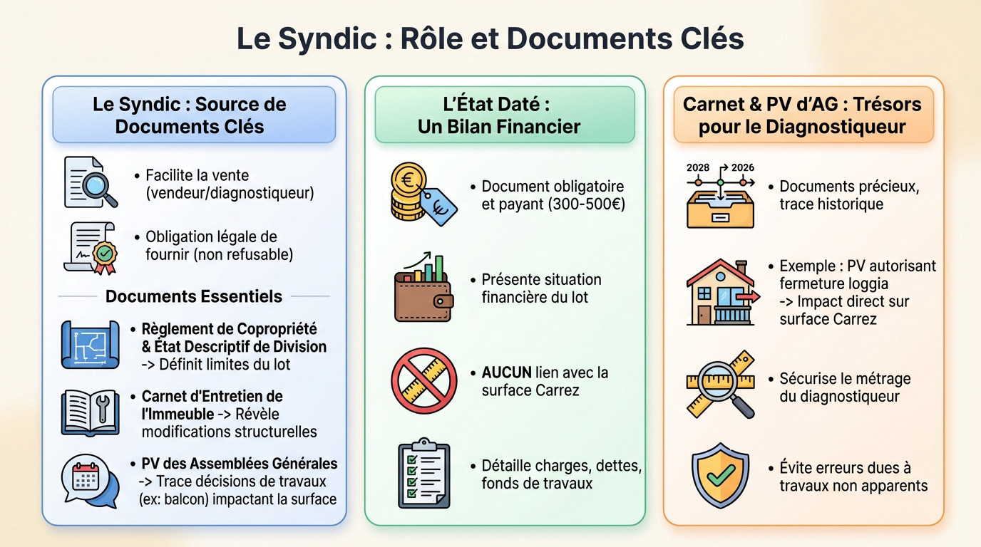 Documents fournis par le syndic pour la vente d'un lot en copropriété