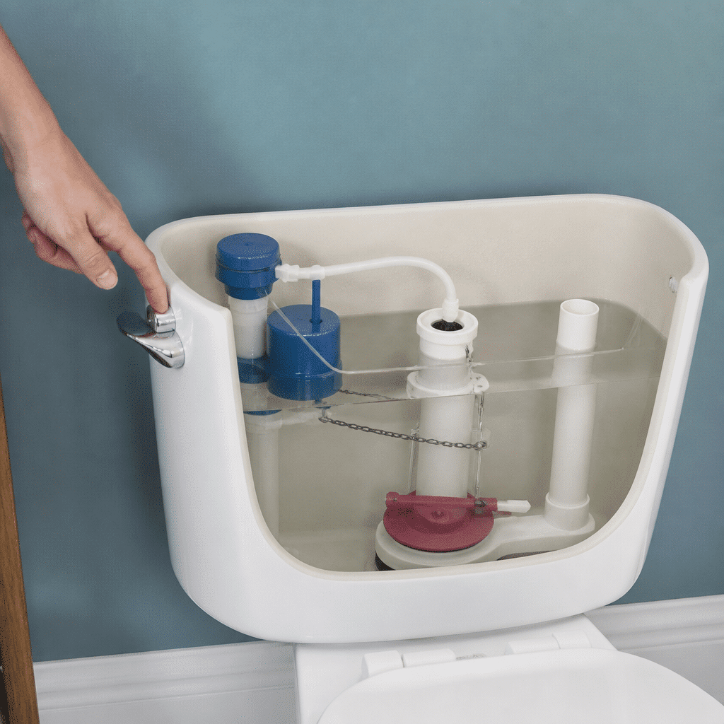 Illustration : Comment fonctionne une chasse d'eau&nbsp;?