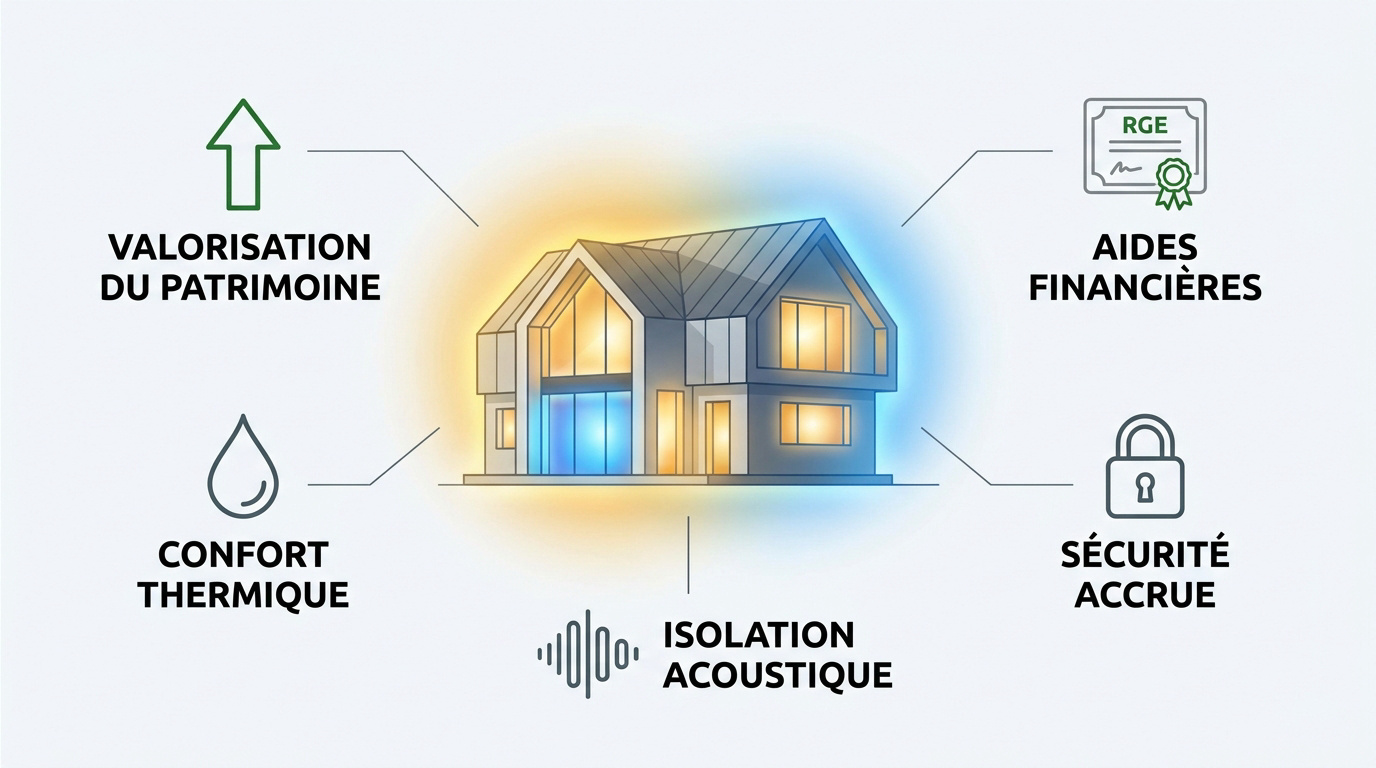 Avantages du remplacement de fenêtres pour l'isolation et la valorisation immobilière